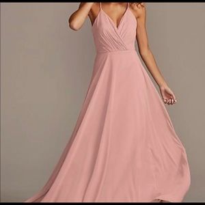 David’s Bridal Spaghetti Strap Full Skirt Bridesmaid Dress